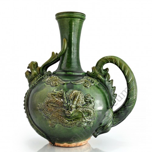 1459 A Green-glazed dragon shape Ewer